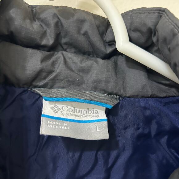Columbia Mens Size Large Gray & Blue Full Zip Puffer Vest Outdoors Gorpcore - Picture 3 of 5